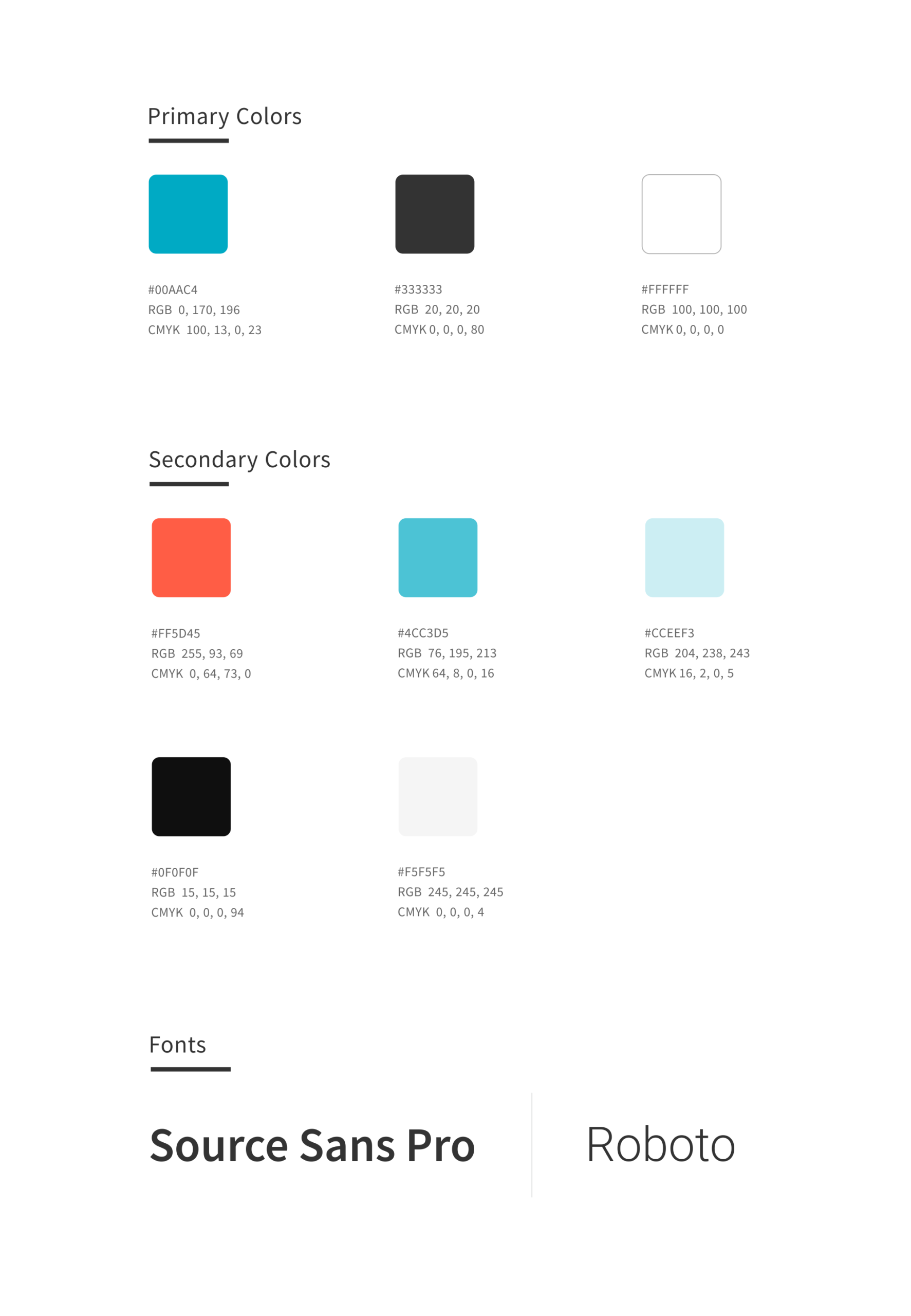 CorporateDesign24 - Style guide. Farben und Fonts.