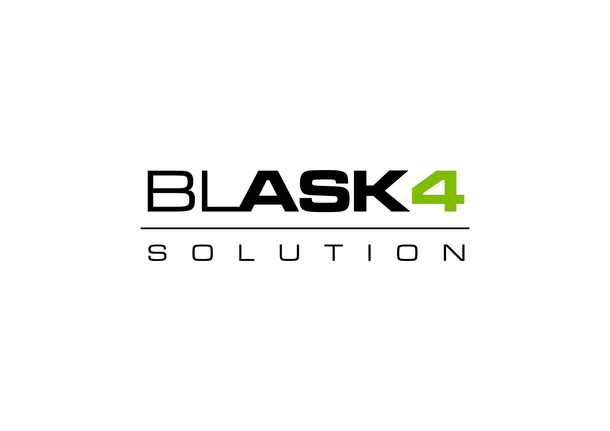 Logo-Design blask4solution. Modernes Logo-Design mit hohem Wiedererkennungswert.