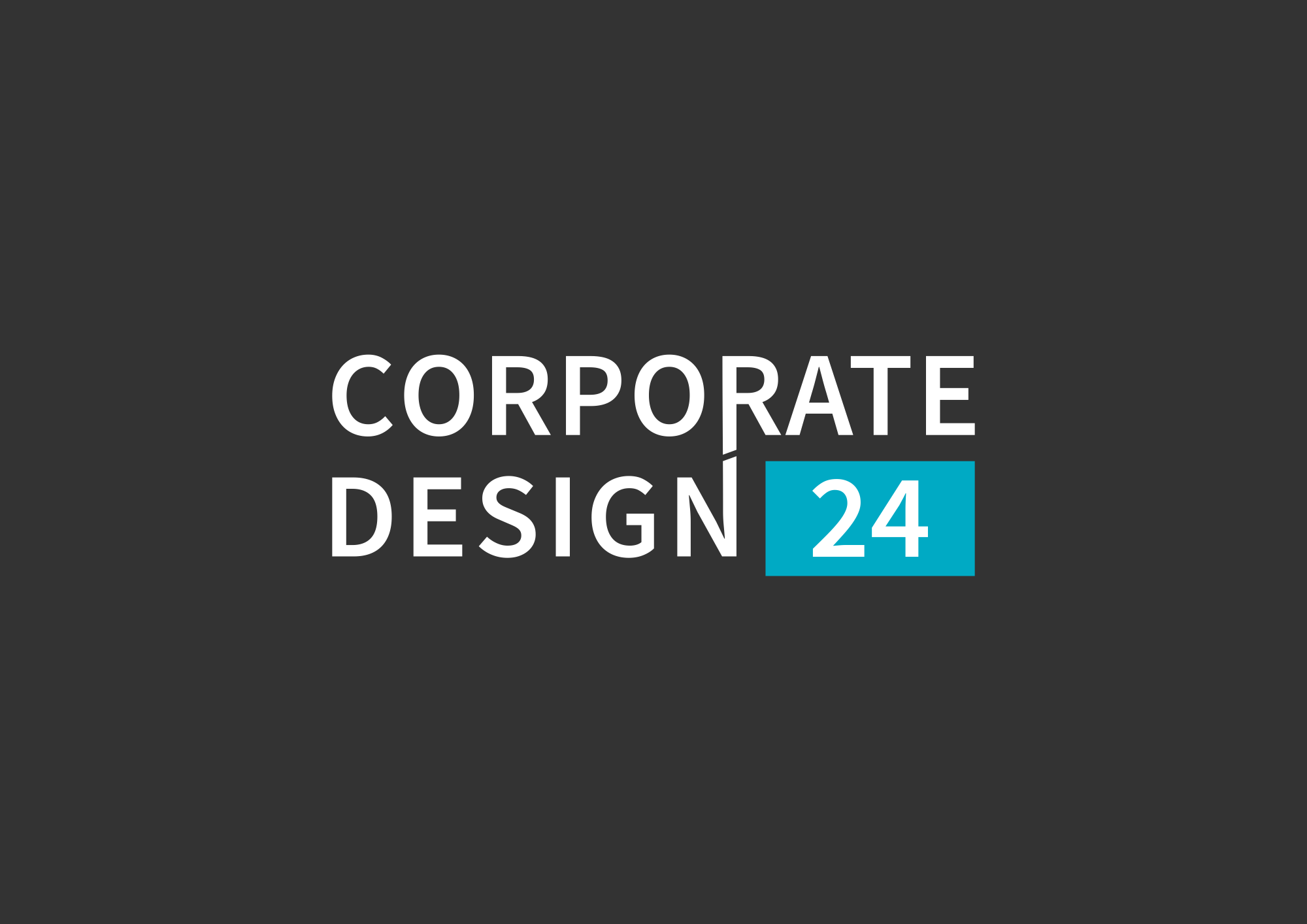 CorporateDesign24 - Logo auf dunklem Hintergrund.