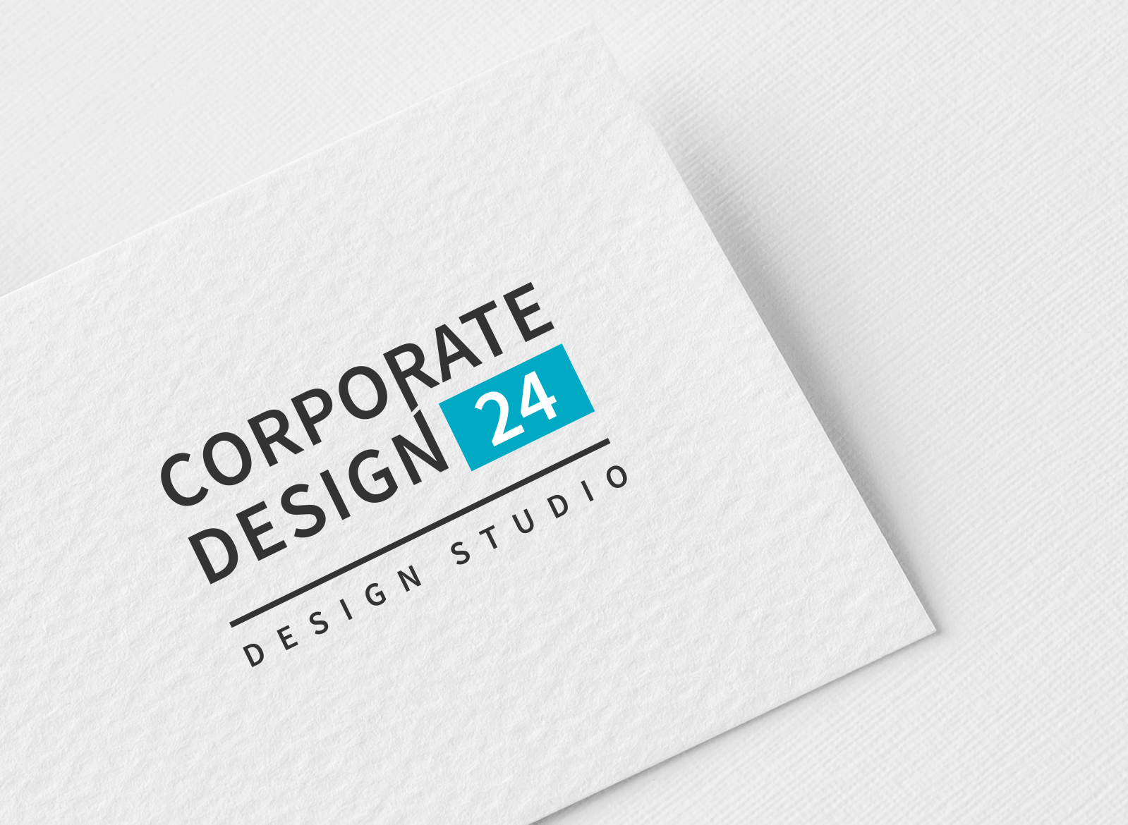 CorporateDesign24 - Design Studio. Logo Präsentation auf Papier.