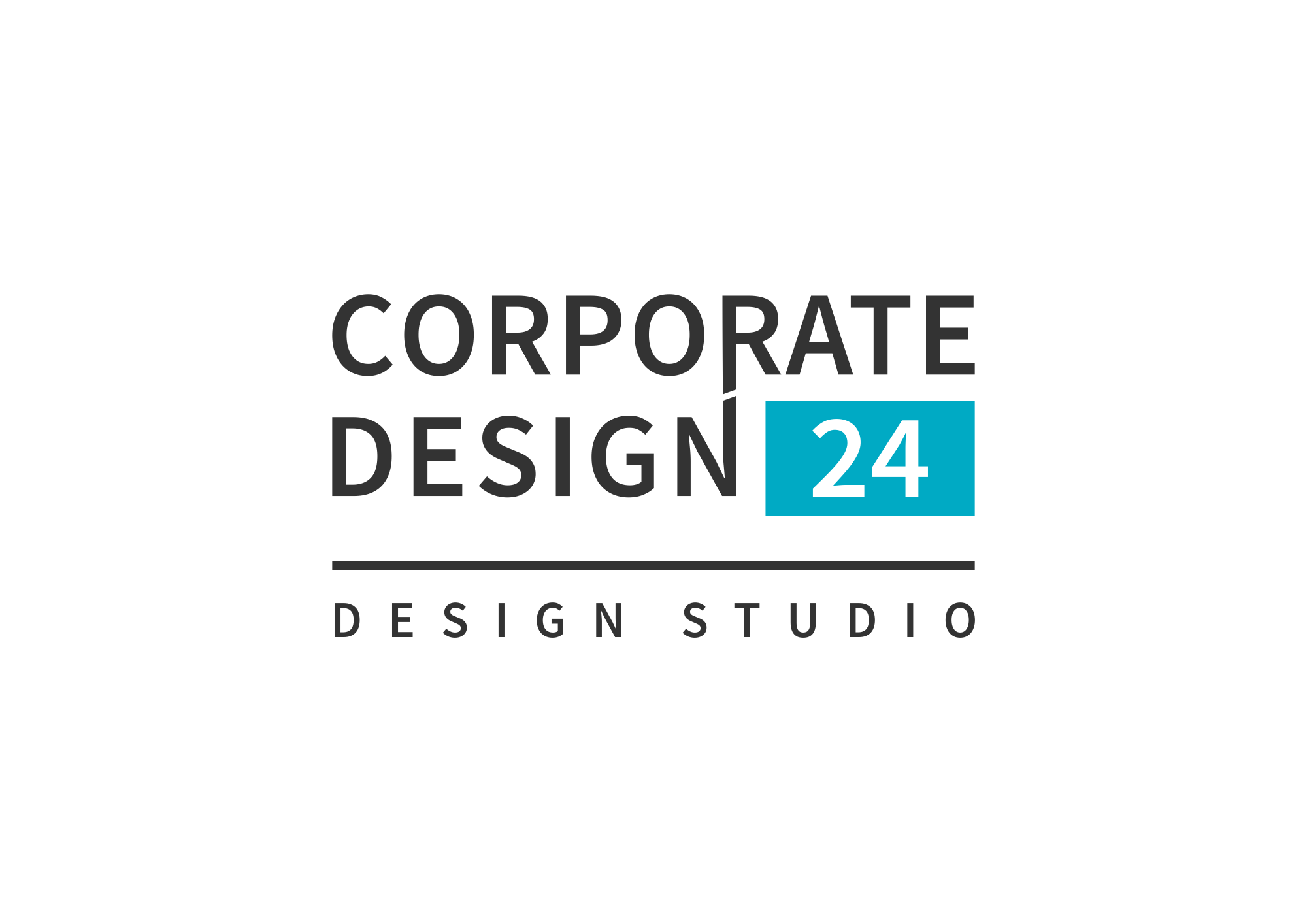 CorporateDesign24 - Design Studio. Logo Design. Logo mit dem Slogan. Moderne Typografie.